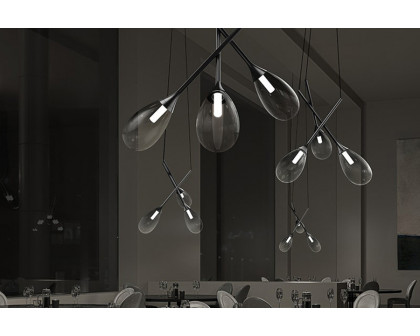 Sonneman Parisone LED Chandelier - Satin White, Cluster, Clear Glass