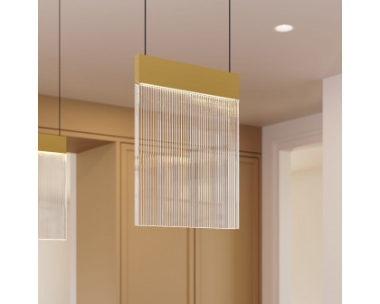 Sonneman V Panels Single Pendant - Pendant, Brass Finish