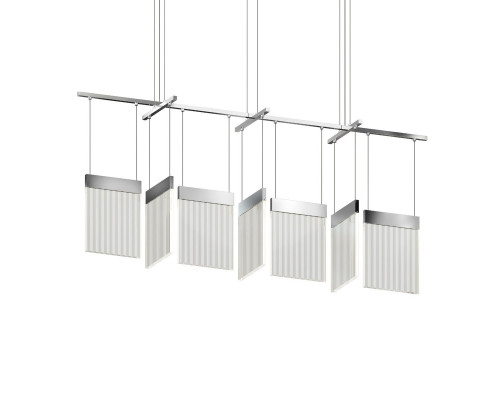 Sonneman V Panels Chandelier - Bar, Polished Chrome