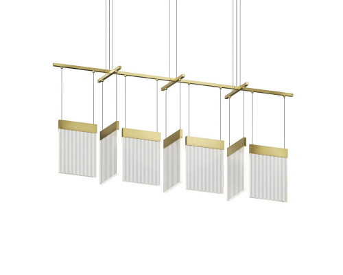 Sonneman V Panels Chandelier - Bar, Brass Finish