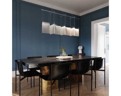 Sonneman V Panels Chandelier - Bar, Brass Finish