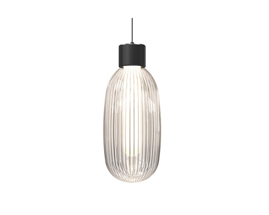 Sonneman Friso LED Single Pendant - Satin Black, 1-Light