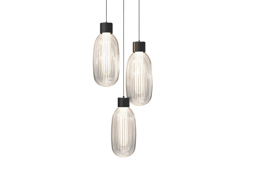 Sonneman™ Friso LED Chandelier - Satin Black, 3-Light