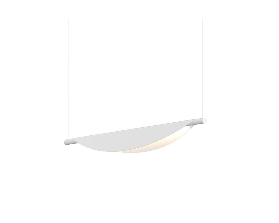 Sonneman Tela LED Pendant - Satin White, Single Pendant