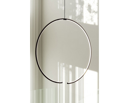 Sonneman Torc LED Single Pendant - Satin Black, Single Pendant