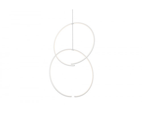 Sonneman Torc LED Chandelier - Satin White, Double Pendant