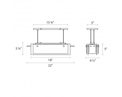 Sonneman - Suspended Glass Slim LED Pendant