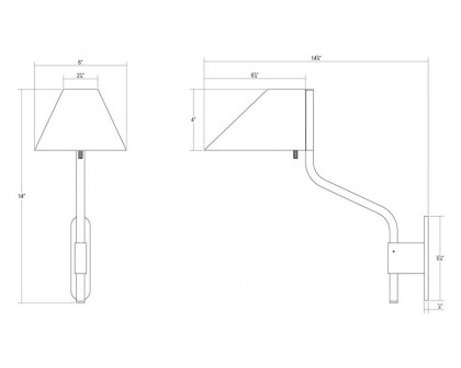 Sonneman Pitch Wall Lamp - Satin White, Standard