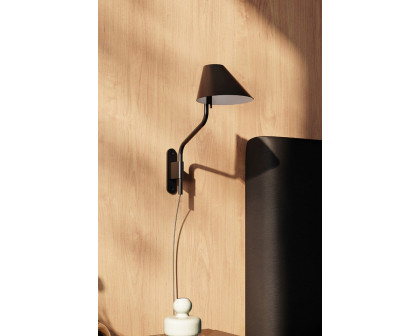 Sonneman Pitch Wall Lamp - Satin Black, Standard