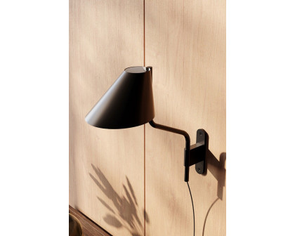 Sonneman Pitch Wall Lamp - Satin Black, Standard