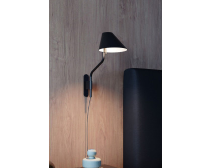 Sonneman Pitch Wall Lamp - Satin Black, Standard