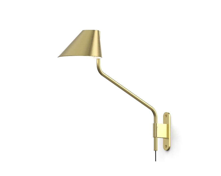 Sonneman Pitch Wall Lamp - Brass Finish, Long