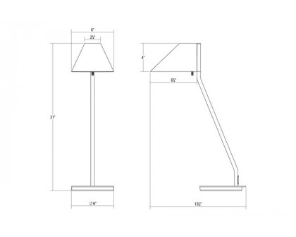 Sonneman Pitch Table Lamp - Satin White