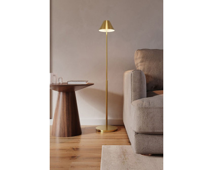 Sonneman Pitch Floor Lamp - Brass Finish