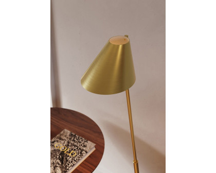 Sonneman Pitch Floor Lamp - Brass Finish