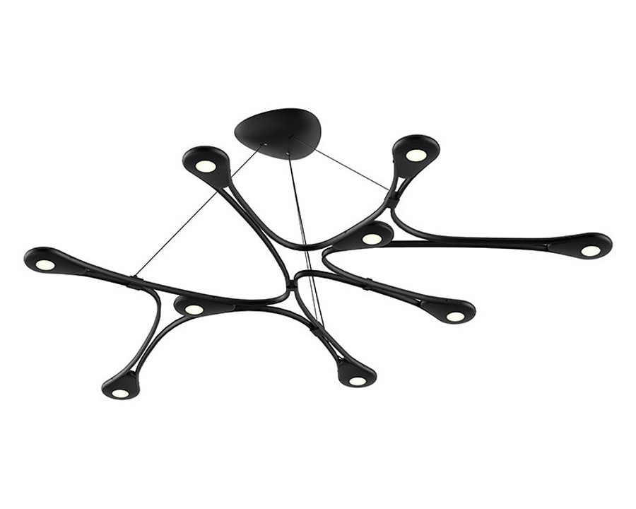 Sonneman Abstraction LED Pendant - Satin Black, Standard