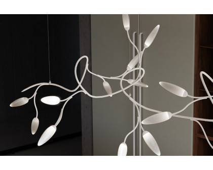 Sonneman Vines LED Chandelier - Satin White, Large