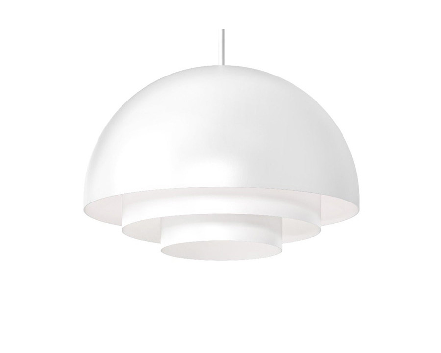 Sonneman Modern Tiers Pendant - Satin White, 20", Dome