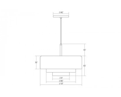 Sonneman Modern Tiers Pendant - Satin White, 12", Flat