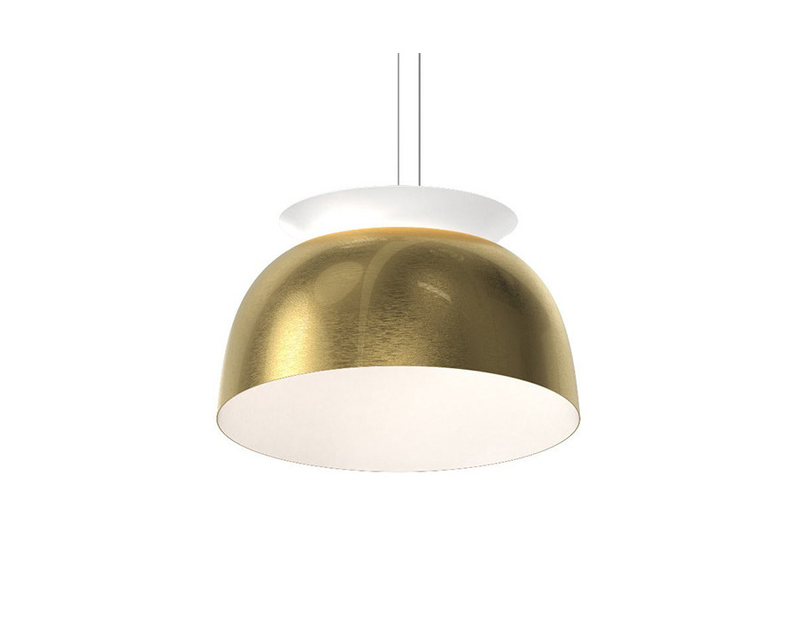 Sonneman Belle Flare Pendant - Painted Brass, Short