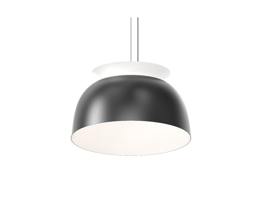 Sonneman Belle Flare Pendant - Satin Black, Short