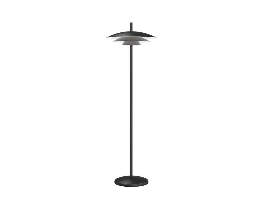 Sonneman Shells Floor Lamp - Satin Black, Small