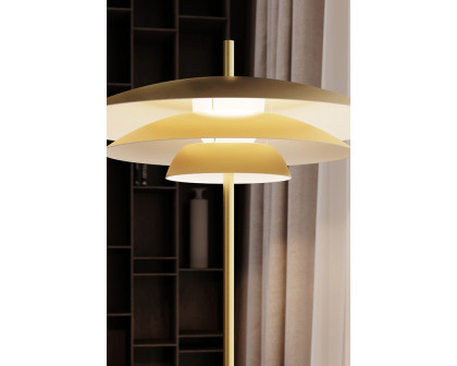 Sonneman Shells Floor Lamp - Brass Finish, Large