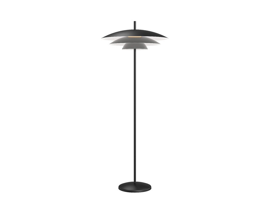 Sonneman Shells Floor Lamp - Satin Black, Large