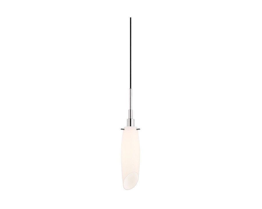 Sonneman Candela Single Pendant - Polished Chrome, 1-Light, Cut Tulip