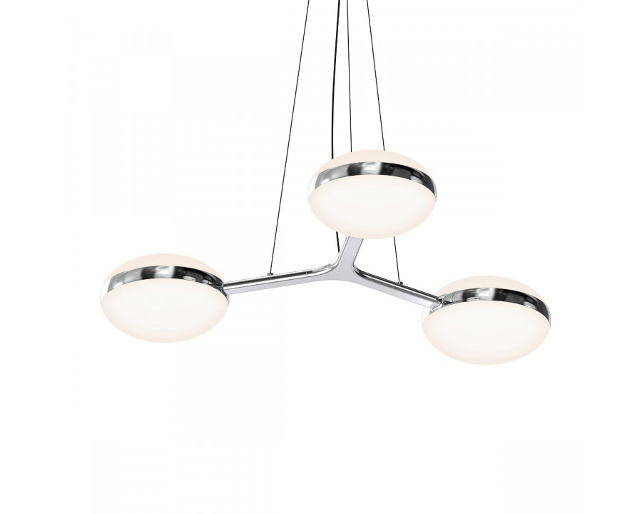 Sonneman Pillows Chandelier - Triple Chandelier, Polished Chrome