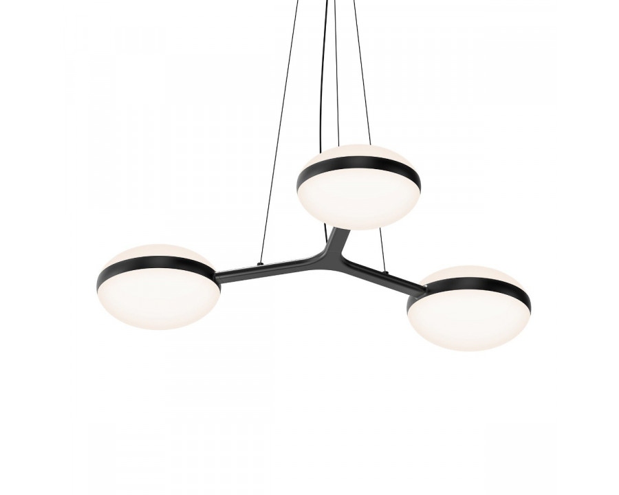 Sonneman Pillows Chandelier - Triple Chandelier, Satin Black