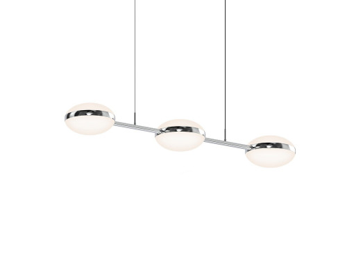 Sonneman Pillows Chandelier - 3-Light Linear Chandelier, Polished Chrome