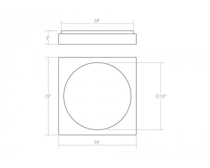 Sonneman Vuoto LED Mount - Satin White, 15"