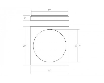 Sonneman Vuoto LED Mount - Dove Gray, 20"