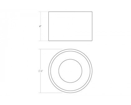 Sonneman Ilios LED Surface Mount - Dove Gray, 6", 3000K