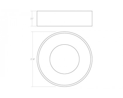 Sonneman Ilios LED Surface Mount - Satin White, 10", 3000K