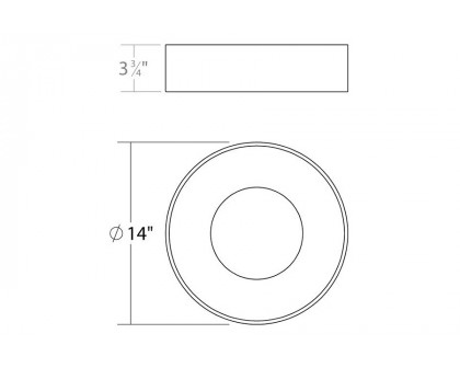 Sonneman Ilios LED Surface Mount - Satin White, 14", 3000K