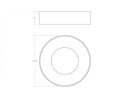 Sonneman Ilios LED Surface Mount - Satin White, 18", 3000K