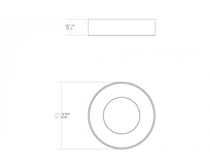 Sonneman Ilios LED Surface Mount - Satin White, 22", 3000K