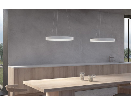 Sonneman Pi LED Pendant - Satin White, 24", 3000K