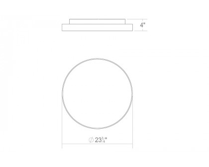 Sonneman Pi LED Surface Mount - Satin White, 24", 3000K