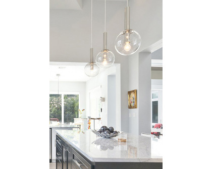 Sonneman Bubbles Single Pendant - Polished Nickel, 8" 1-Light