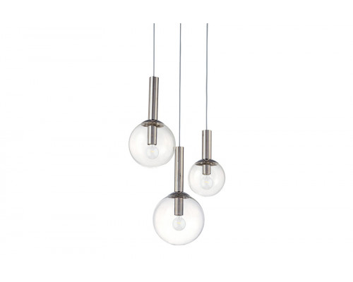 Sonneman Bubbles Chandelier - Polished Nickel, 3-Light