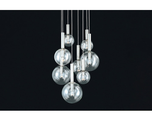 Sonneman Bubbles Chandelier - Polished Nickel, 8-Light