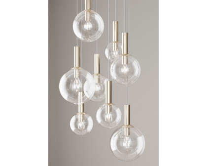 Sonneman Bubbles Chandelier - Polished Nickel, 8-Light