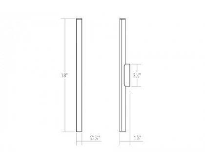 Sonneman Fino LED Bath Bar - Satin White, 18", 3000K