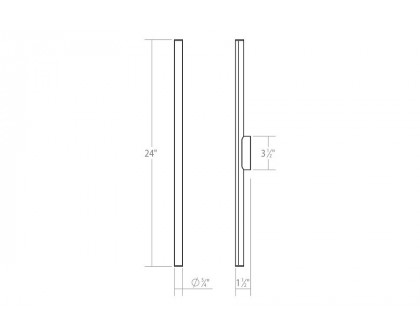 Sonneman Fino LED Bath Bar - Satin White, 24", 3000K