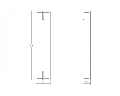 Sonneman New Edge Bath Bar - Satin Nickel, 24"