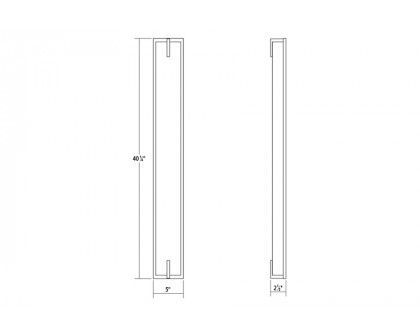 Sonneman New Edge Bath Bar - Satin Nickel, 40"