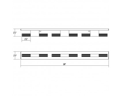 Sonneman Crystal Rods LED Bath Bar - Ribbed Seeded Crystal